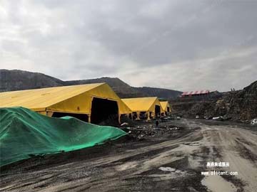 采矿企业打好攻坚战，轨道篷房立大功